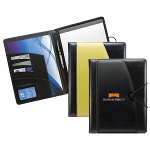 Lattice - Simulated Leather Padfolio With 8.5" X 11" Writing Pad And Interior Pocket