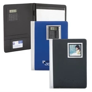 Simulated Leather Padfolio With 8.5" X 11" Writing Pad. Interior Pocket