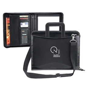 Messenger - Simulated Leather Portfolio With Removable Shoulder Strap And Hideaway Handles