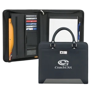 Spec - Portfolio With Handles Made Of Simulated Leather, Tech-weave Fabric, Metal Accents