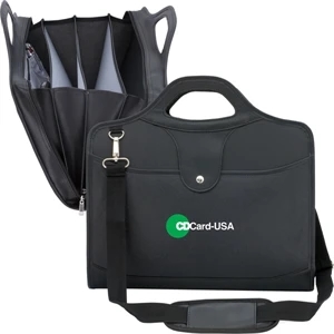 Vynyl - Vinyl Retro Shape Portfolio With Cell Phone Holster Organizer And Adjustable Strap