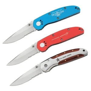 Heavy Duty Utility Knife With 3" Stainless Steel Blade. Comfortable Grip