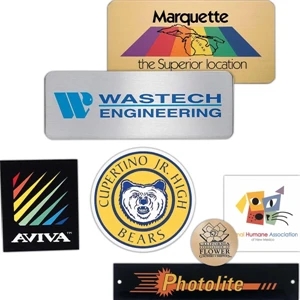 Metal Plates & Signage: 3-6 sq. in.