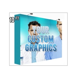 10-Foot Straight Stretch Fabric Pop Up