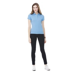 Women's Cotton Spandex Mini Pique Short Sleeve Polo