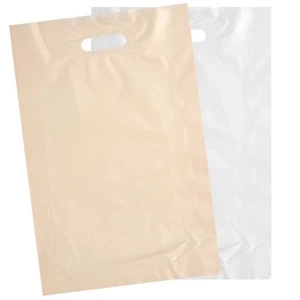 Patch handle bag with side gusset