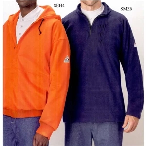 Zip-Front Hooded Fleece Sweatshirt Cotton/Spandex Blend