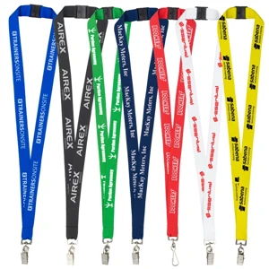 3/4" Silkscreen Lanyard with Breakaway Safety Release