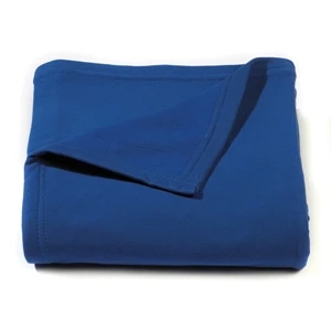 Royal Blue Jersey Fleece Throw Blanket
