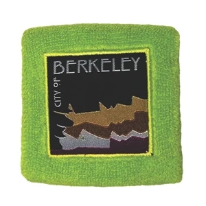 Athletic Sweatband with Woven Patch