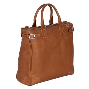 Genuine Leather Cross Body Traveler Tote