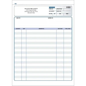 Invoice Form - 8 1/2" x 11"