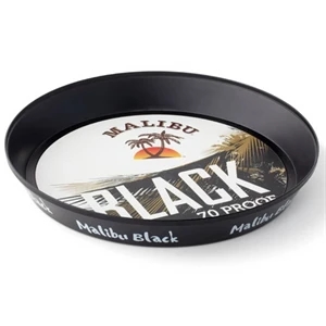 13" Round Plastic Serving Tray w/Full Color Decal Imprint