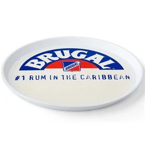 14" Round Serving Tray w/Full Color Imprint