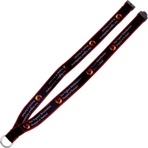 3/4" Imported Polyester Lanyard w/ Ribbon & Breakaway