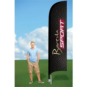 Single Sided 12' PromoFlag w/Ground Stake - Dye Sublimated
