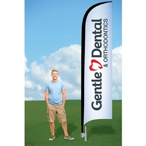 12ft Banner Flag with Ground Stake-single