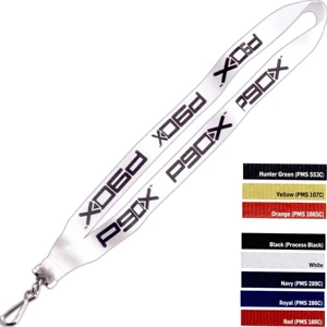 Custom Logo 3/4" Polyester Sewn Lanyard with Silver Snap Hook
