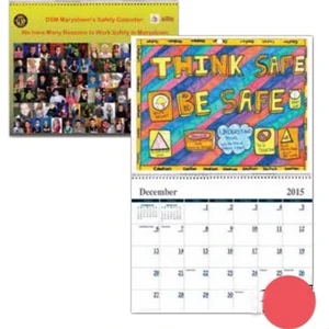 Wall Calendar With Full Color Custom Cover Printed On Front