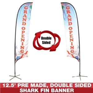 12.5ft Pre-Made Double Sided Flag Banner (Grand Opening)