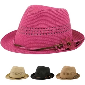 Ladies' Toyo Braid Fedora Hat