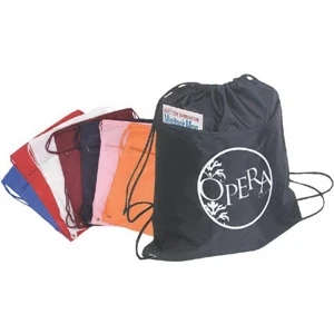 Nylon Drawstring Cinch-Up Backpack