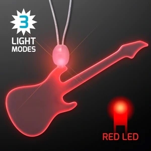 LED Acrylic Red Guitar Necklace