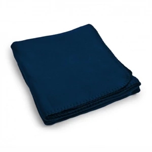 Custom Logo Navy Blue Promo Blanket