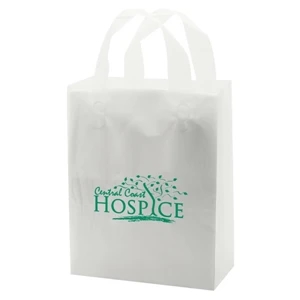 Clear Frosted Soft Loop Handle Bags