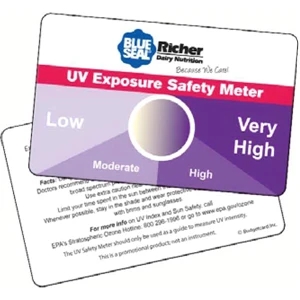 UV Exposure Safety Meter Card, Stock