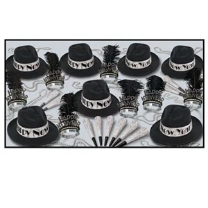 Swingin' Silver Assortment, New Years Eve Party Kit for 50