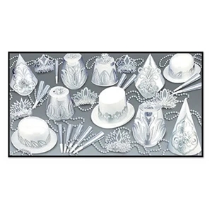 Silver Dollar New Year's Party Kit Assortment for 50
