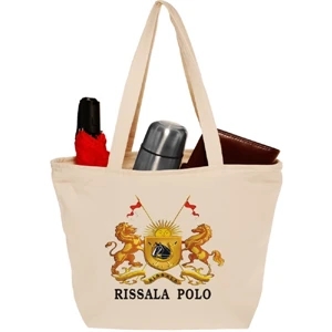 Cotton Canvas Totes with Zipper Closure