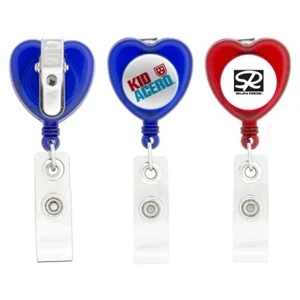 Heart Retractable Badge Holder