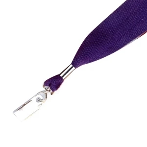 1" Plain Lanyard with Swivel Bulldog Clip