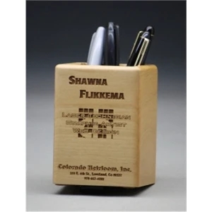 3" x 3" - Hardwood Pen Holder