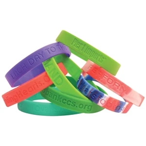 Debossed Silicone Wristbands w/ Custom Logo