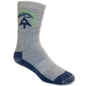 Wool Outdoor Crew Socks with Knit In Design