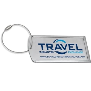 Prestige Brushed Metal Luggage Bag Tag