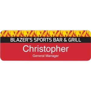 Full Color Name Badge - 1" H x 3" W