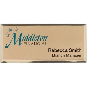 Metallic Full Color Name Badge 1 1/2" H x 3" W