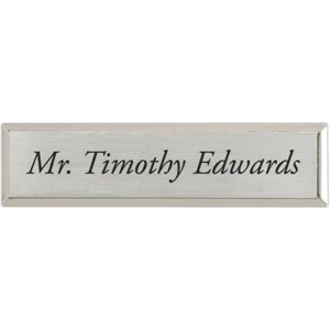 Silver Metallic Engraved Name Badge