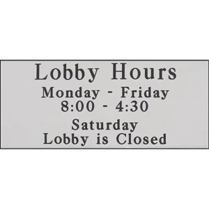 Engraved Plastic Sign 12" Wide