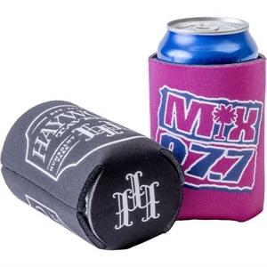 Custom Logo FoamZone USA Made Collapsible Can Cooler with Bottom Imprint