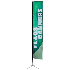 9ft Small Block Flag Double Sided (29"x88")