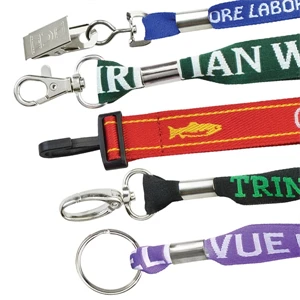 3/4" Custom Flat Woven Polyester Lanyard