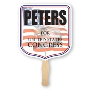 Elect Shape Full Color 1 Sided Hand Fan