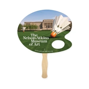 Palette Shape Full Color 1 Sided Hand Fan