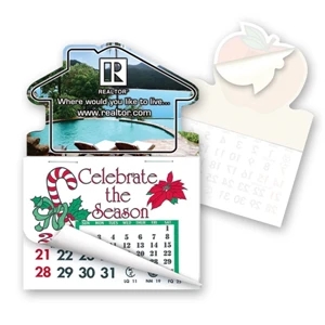 2" x 3" House Shape Stick'em Calendar Pad