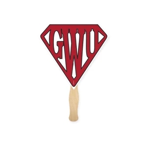 Gem Shape Full Color 1 Sided Hand Fan